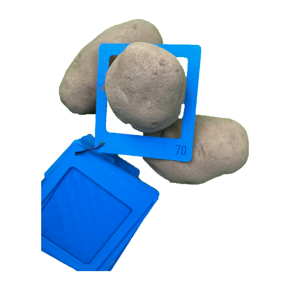 Sorting template potatoes, 3D printing